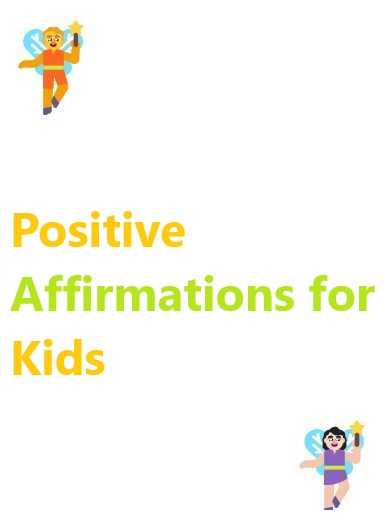 positive affirmations for kids