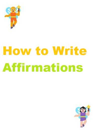 how to write affirmations